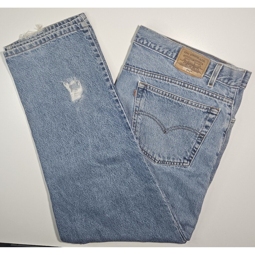 Levi's 540 Men's 44x30 Brown Tab Relaxed Straight Leg Jeans 90s Workwear Vtg